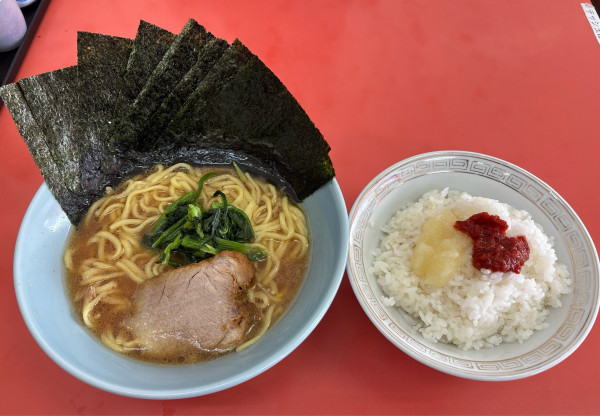 「ラーメン＋のり＋ライス」@ラーメン ひなた屋の写真