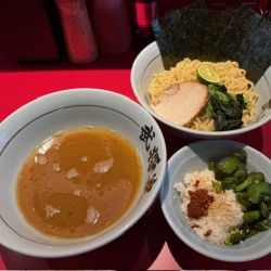 【夏期限定】つけ麺（並￥1100）＋無料ライス