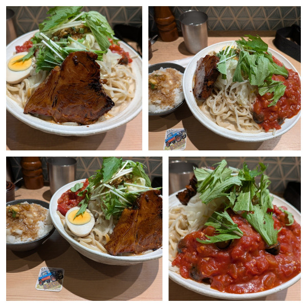 「冷やし中華トマトソースTP ver➕大盛➕アブラめし」@セキレイ 〜NIBOSHI no D5〜の写真