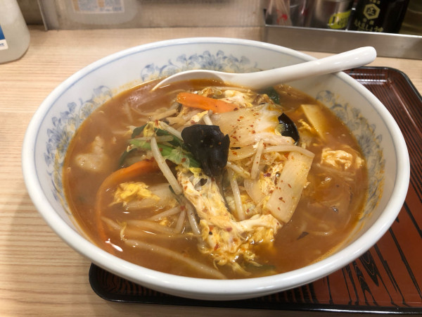 「旨辛菜麺」@ぎょうざの満洲 東長崎南口店の写真