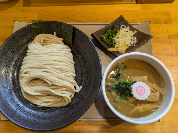 「濃厚魚介つけ蕎麦(あっさり、中盛り)」@つけ蕎麦 中華蕎麦 尚念 南松本店の写真
