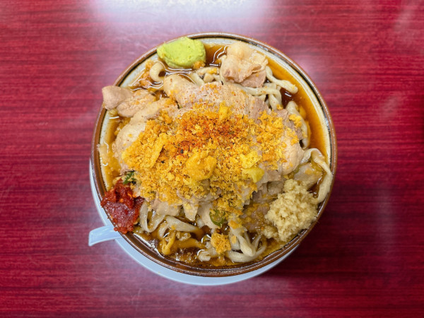 「冷やし肉めん:750円、玉(生玉子):60円」@肉めん 肉めし すず気の写真