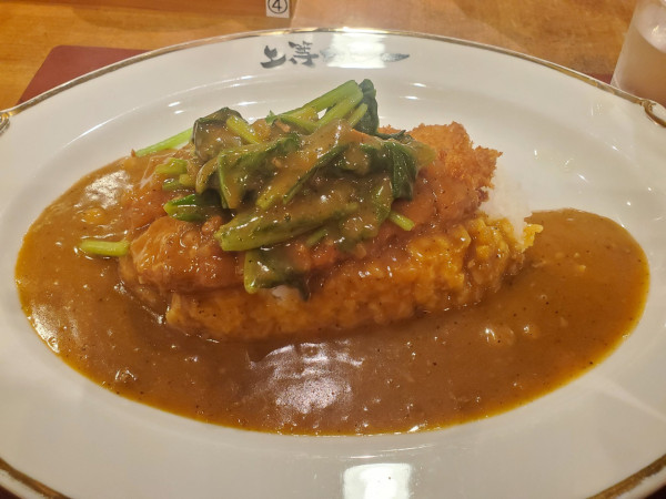 「とんかつほうれん草カレー」@上等カレー 横浜ポルタ店の写真
