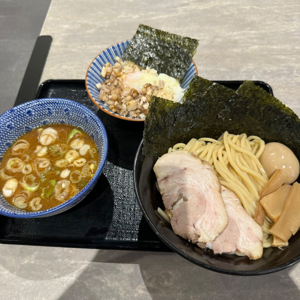 「特製海老つけ麺+チャーシュー温玉丼 ¥1,600」@えびそば えび助 イオンモール新利府店の写真