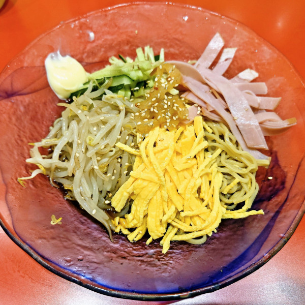 「冷やし中華＋半チャーハン」@大阪王将 TXGAおおたかの森店の写真