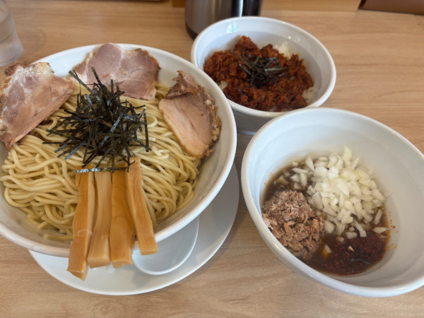 「つけ南蛮大&南蛮チャーシューご飯」@煮干そば とみ田の写真