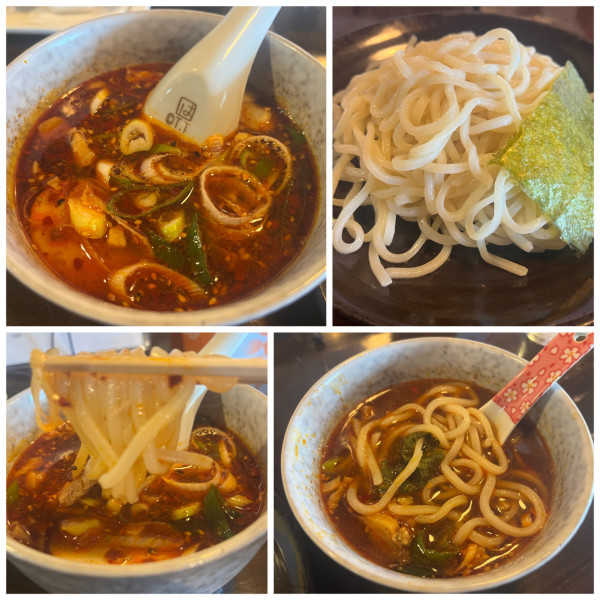 「辛花山椒つけそば 900円」@つけそば丸永 飯能店の写真