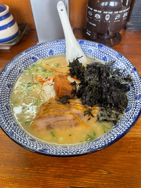「みぞれ海苔チャーシュー麺」@がんこや かるがんラーメン つくば店の写真