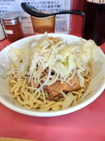 「小　汁なし　ブタ5枚」@ラーメン二郎 環七一之江店の写真