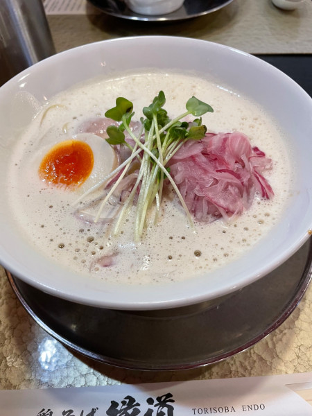 「鶏そば＋ダイブめし¥1,080」@鶏そば縁道の写真