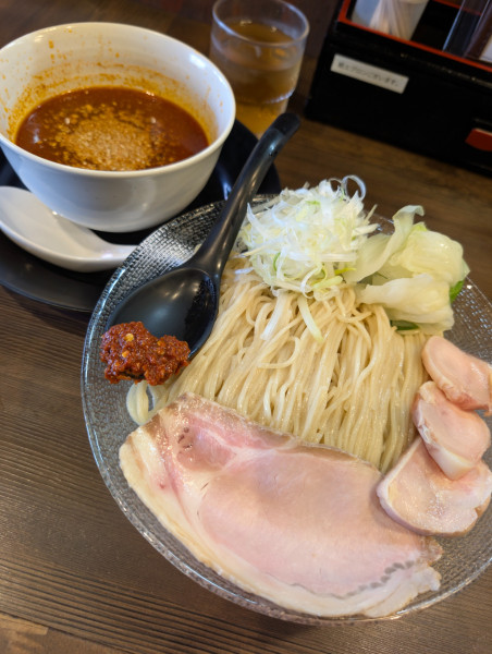 「辣醤付麺」@結鶏麺の写真