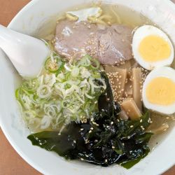 塩ラーメン＋ゆで玉子