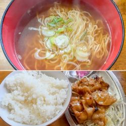 ネギラーメン200円＋焼肉定食500円