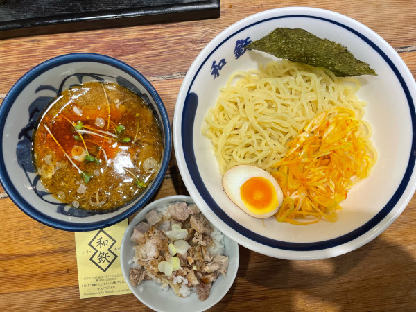 「辛ネギ味噌つけ麺¥800」@和風ラーメン 和鉄の写真