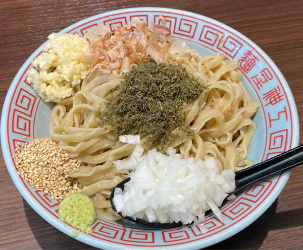 「昆布水の塩生姜つけ麺 タマネギ キクラゲ」@麺屋 神工の写真
