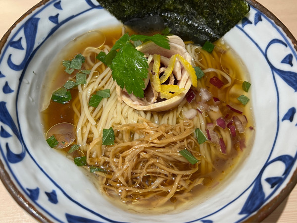 「冷やし煮干しそば」@銀座 篝 Echika池袋店の写真