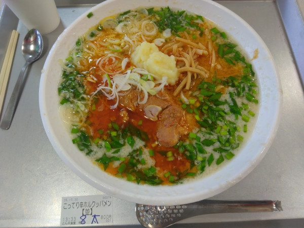 「醤油辛ホルクッパメン800円選択太麺」@とん平食堂 柏店の写真