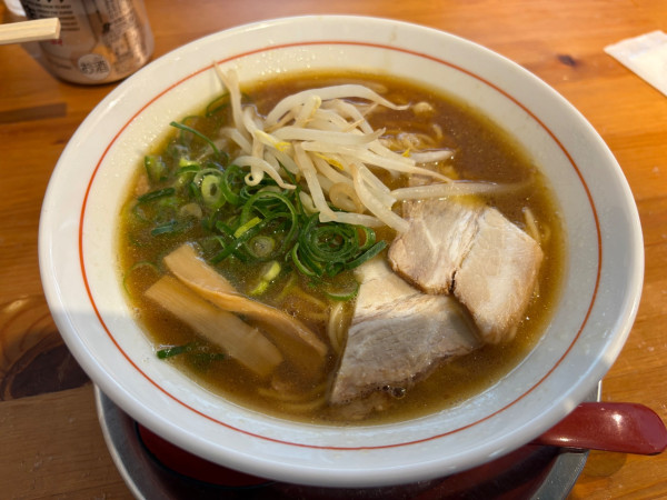 「ラーメン840円+缶ビール380円」@徳島らーめん にし利の写真