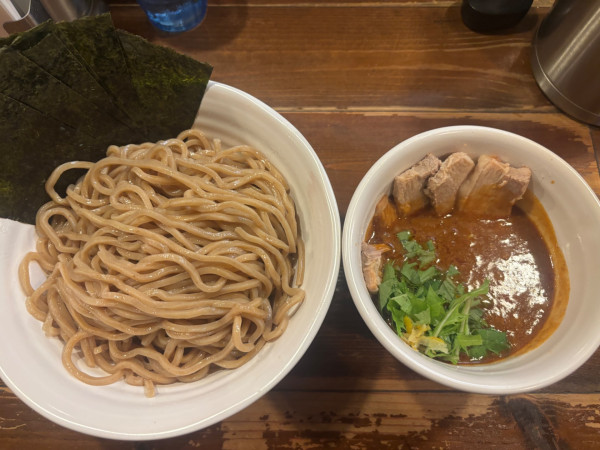 「ベジポタ肉増し辛つけ麺　大盛」@ベジポタつけ麺 えん寺の写真