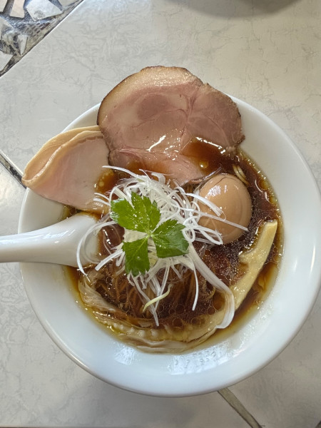 「鳥そば➕たまご」@中華そば ふじ野の写真