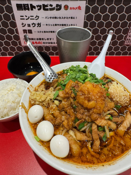 「鬼ソバセット＋まさお＋ニラ」@すず鬼直伝スタミナらーめん かわさ鬼の写真