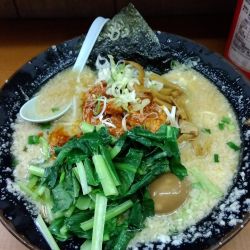 ミソホルモン+小松菜