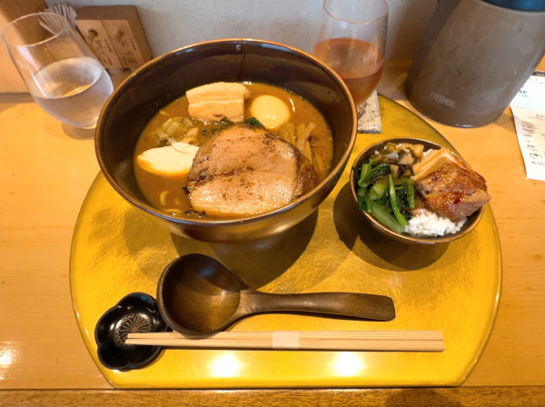 「特製味噌ラーメン＋自家製トロける角煮丼」@麺屋 梅ノ木の写真
