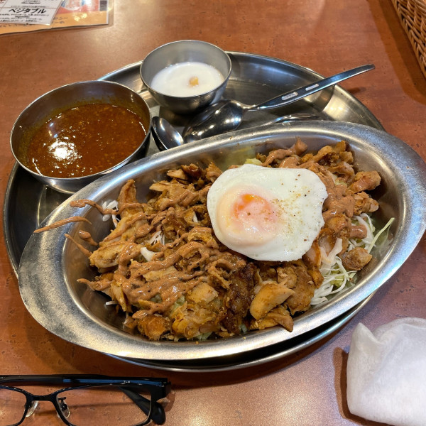 「チキンケバブキーマライス定食」@ターリー屋 茅場町店の写真