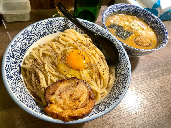 「つけ麵 大＋釜玉」@狼煙 〜NOROSHI〜の写真