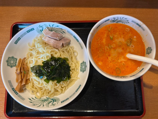 「ピリ辛豚骨つけ麺(650¥)」@日高屋 結城バイパス店の写真