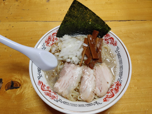 「背脂煮干中華 和え玉 900+300円」@福島屋の写真