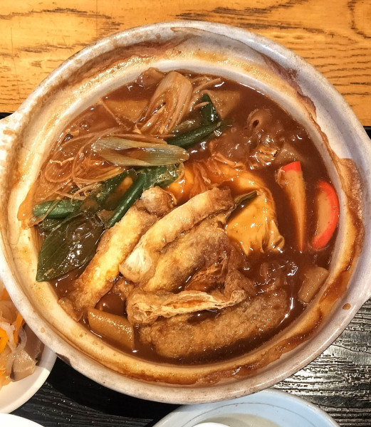 「味噌煮込みうどん1000円、芋川うどんに変更100円」@きさんの写真