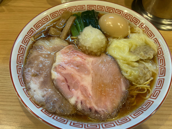 「特製中華そば大盛固め1,250円」@中華そば えにしの写真