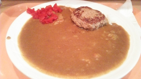 「手作りカレー 普通盛り 650円＋ミニハンバーグ 160円」@手作りカレーのお店 みやざわの写真