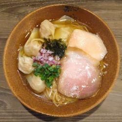 蟹煮干しの塩らぁ麺【限定】＋ワンタン4ケ