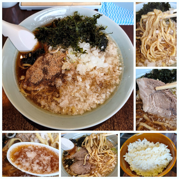 「燕三条ラーメン 豚出汁背脂醤油＋岩海苔＋玉葱＝¥1150」@肉酒場 ちりんの写真