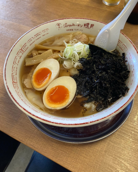 「ワンタン麺　細麺　930円」@酒田ラーメン 照月の写真