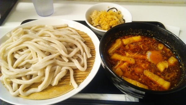 「辛肉汁うどん 普通 990円」@東京KINGうどん 駒込店の写真