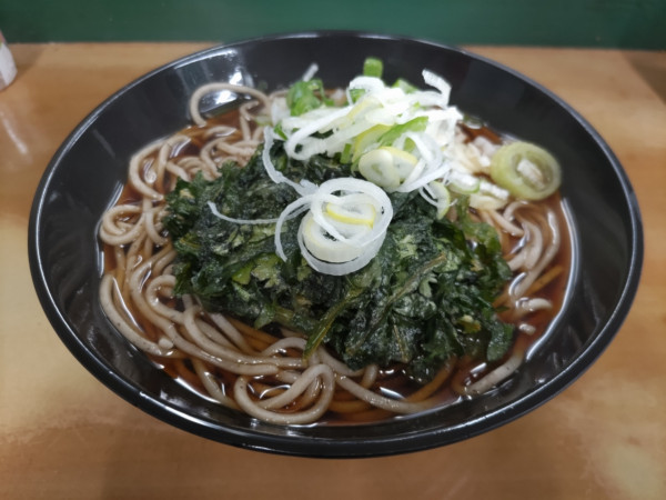 「春菊天そば」@天亀そば 神田店の写真