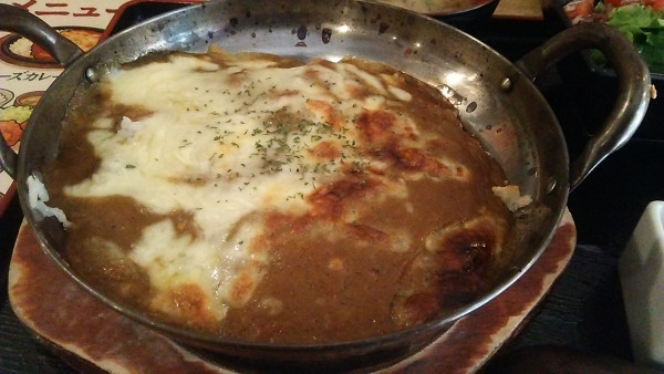 「ランチ 焼チーズカレー定食 700円」@てっち屋の写真