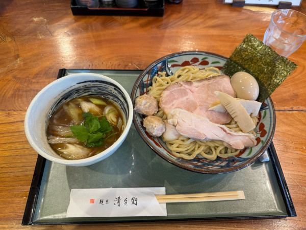 「特選鶏つけそば塩」@麺匠 清兵衛 下赤坂店の写真