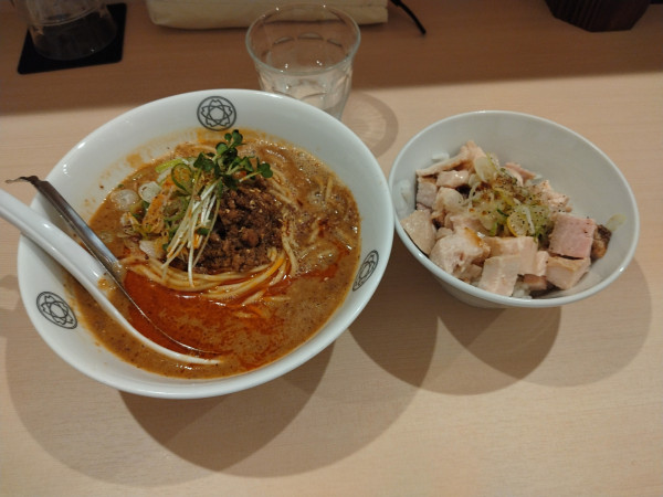 「担々麺肉飯セット¥1600-」@TOKYO RAMEN とうかの写真