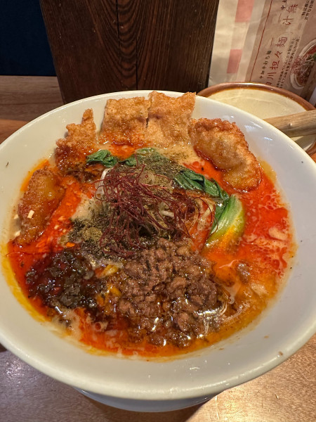 「パイコー四川担々麺 辛2シビ3」@四川担々麺 赤い鯨の写真