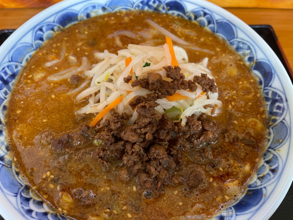「シビカラ担坦麺と餃子３つのセット：1550円」@天山の写真