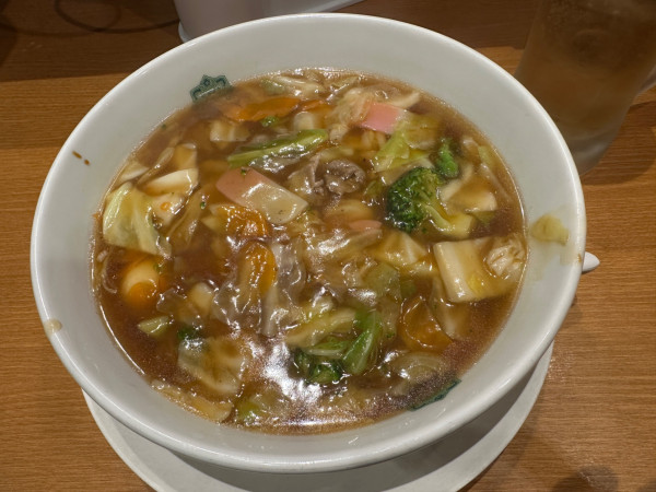 「五目あんかけラーメン（並盛）720円」@日高屋 イーサイト高崎店の写真