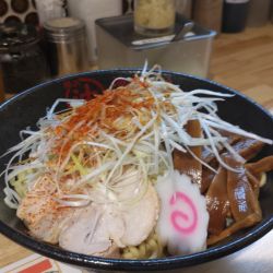 辛味油そば(特盛)＋メンマトッピング