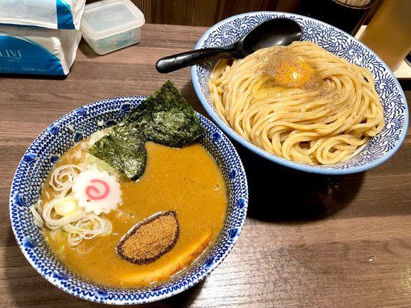 「釜玉つけ麵 特盛」@狼煙 〜NOROSHI〜の写真