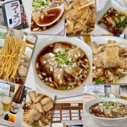 ビール500円＆おつまみワンタン100円→ラーメン爺700円