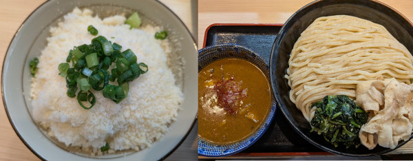 「【限定】旨辛つけ麺(大関)1400円+おじっと飯250円」@らー麺土俵 鶴嶺峰の写真