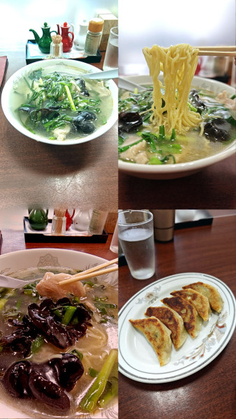 「『韮溜湯麺(細麺選択)+焼き餃子(税別¥950+500)』」@中華料理 栄福の写真